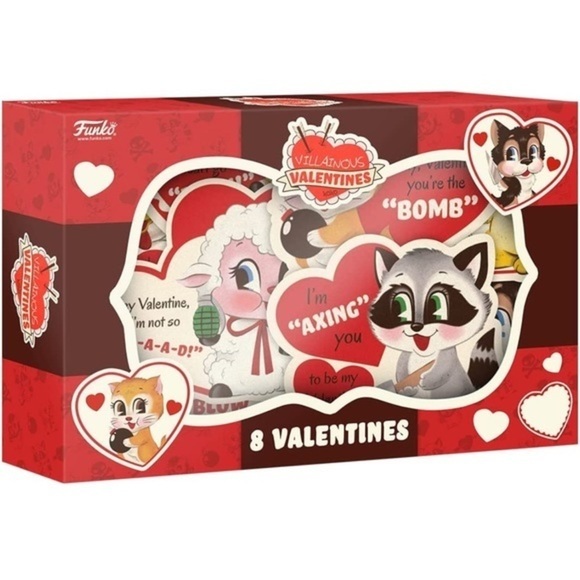 Funko Pop! Holiday Cards Villainous Valentines 8 Double Sided Cards &‎ Envelopes - Picture 1 of 3